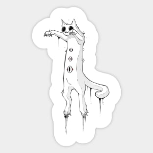 Cute Cat Creature, Meme Inspired Sticker